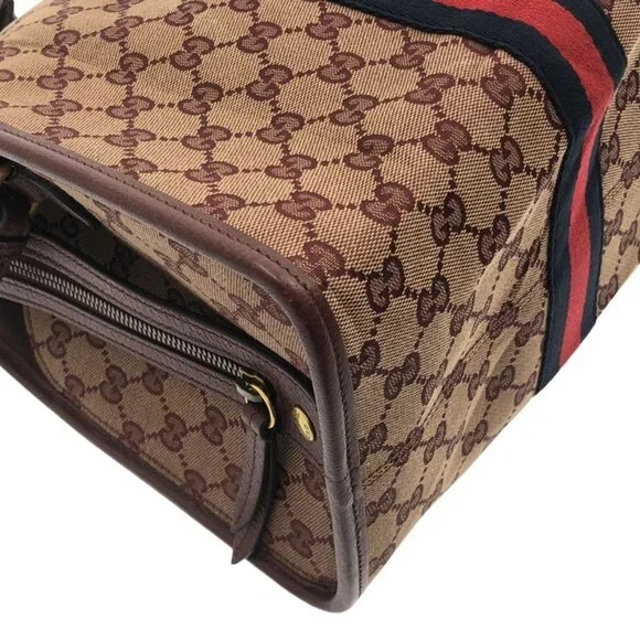 Gucci Ophidia GG Canvas Shoulder Bag Red - Picture 9 of 9